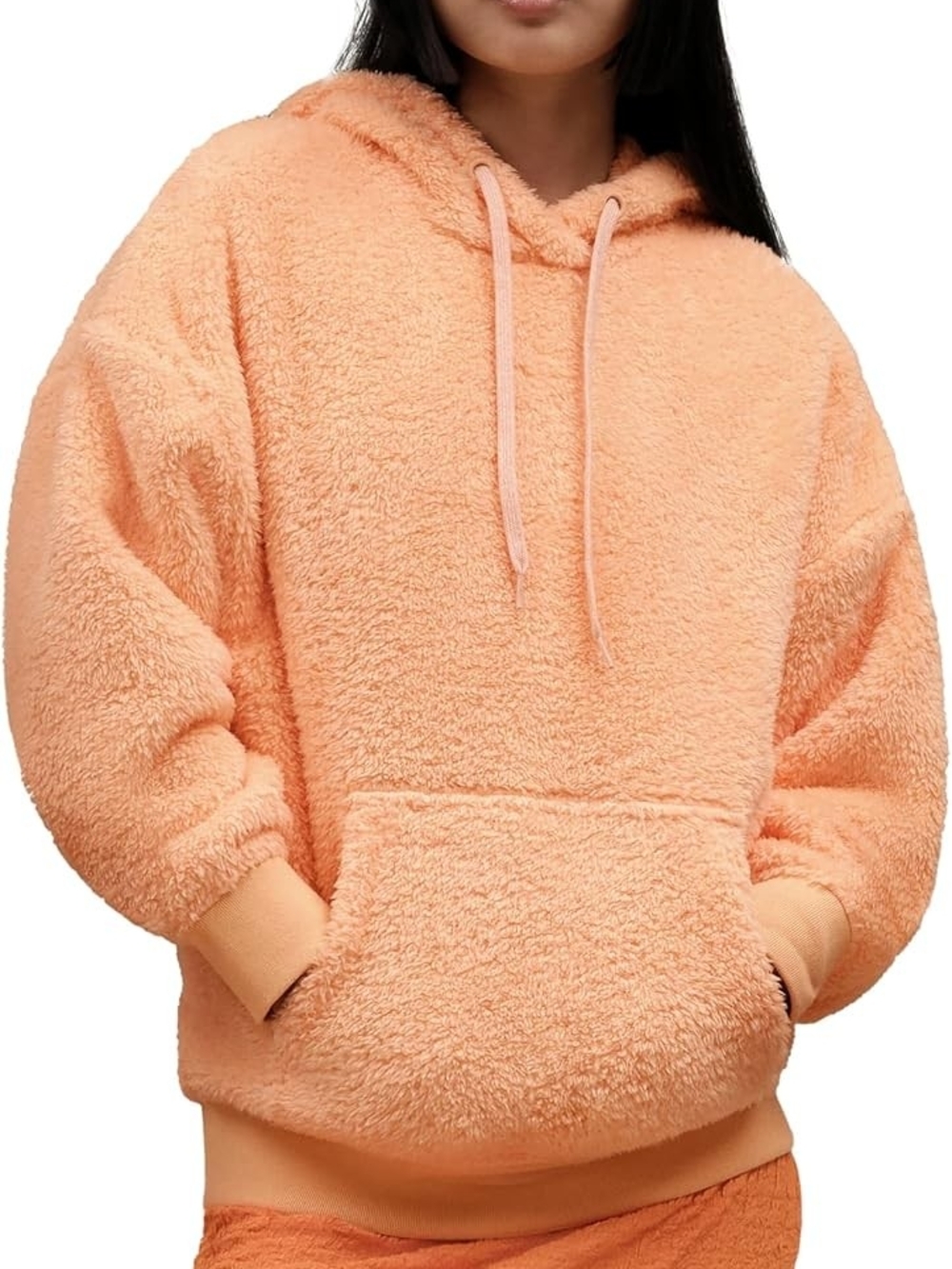 UGG Peach Sherpa Hooded Pullover